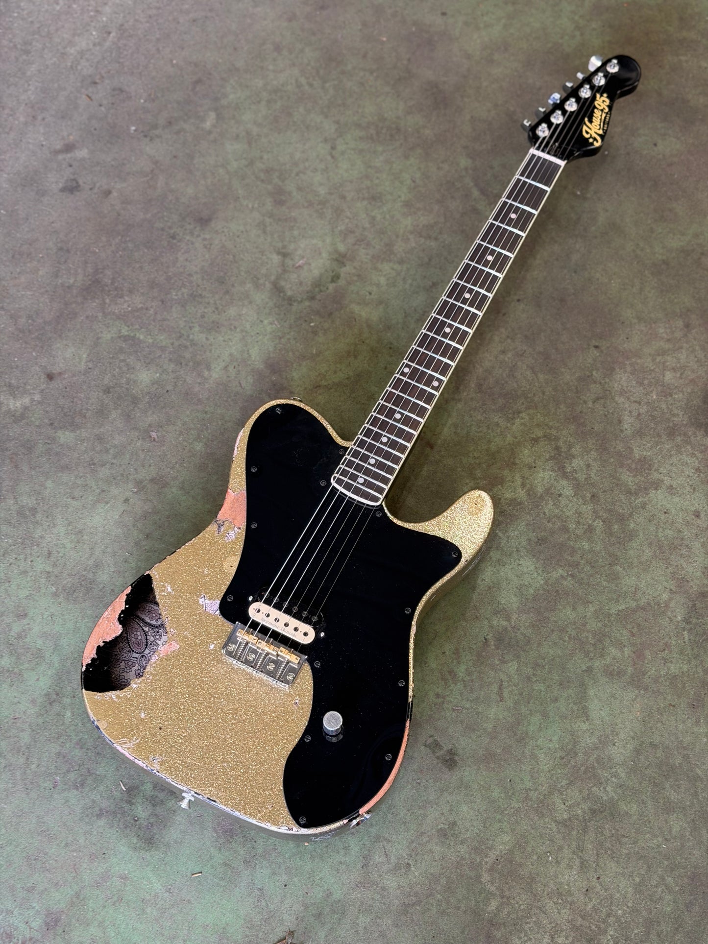 House 95 Jenson Custom Worn Champagne Sparkle over Black Paisley