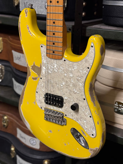 House 95 Guitars x Fender Graffiti Yellow Relic Stratocaster