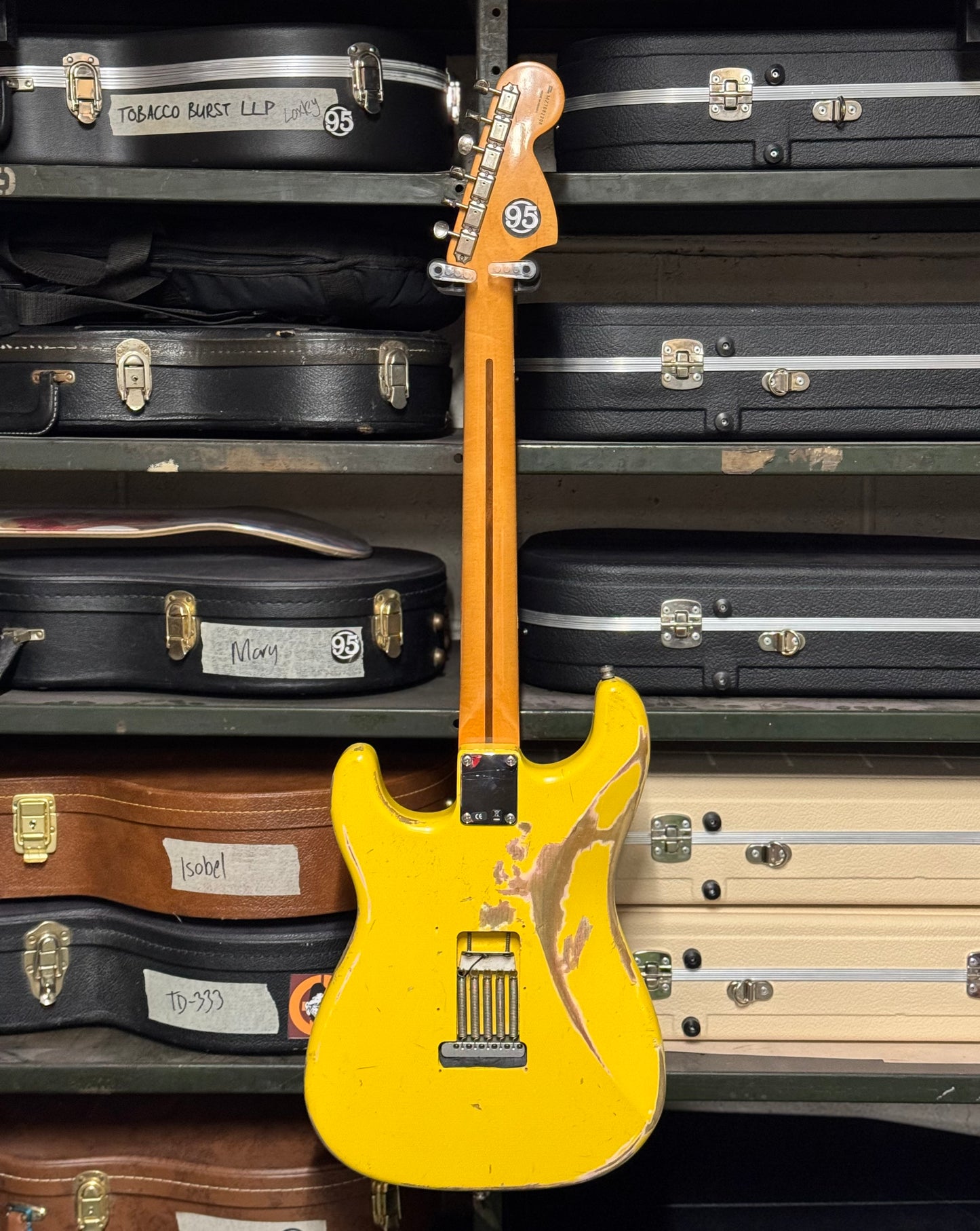 House 95 Guitars x Fender Graffiti Yellow Relic Stratocaster