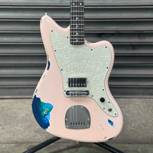 House 95 Grace Custom Shell Pink Over Blue Floral