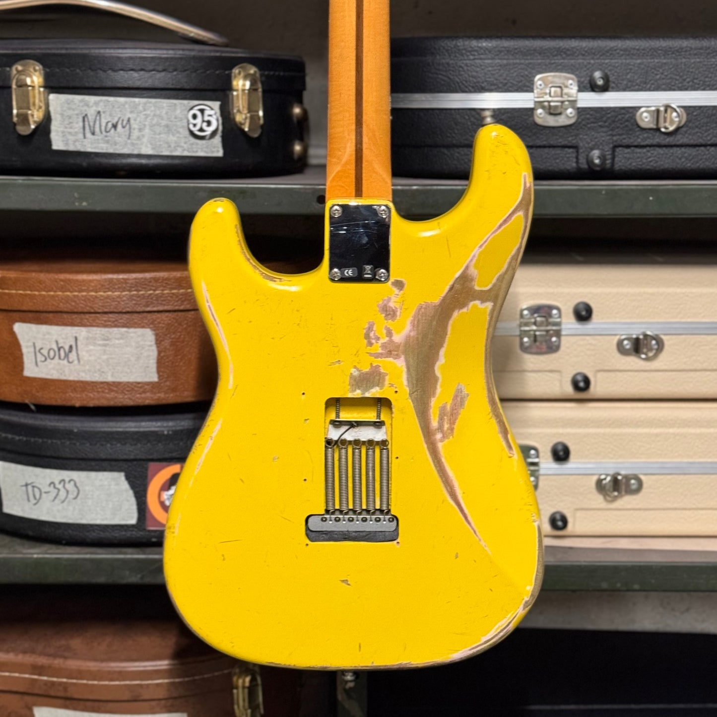 House 95 Guitars x Fender Graffiti Yellow Relic Stratocaster