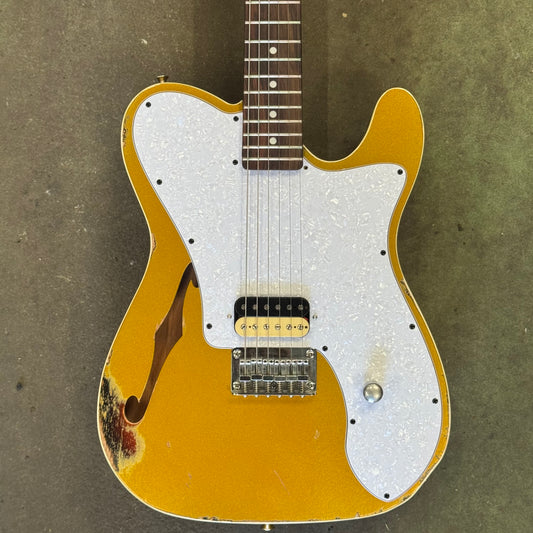 House 95 Jenson Custom Modern Thinline in Gold Over Two Tone