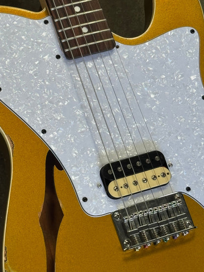 House 95 Jenson Custom Modern Thinline in Gold Over Two Tone - House 95 Guitars