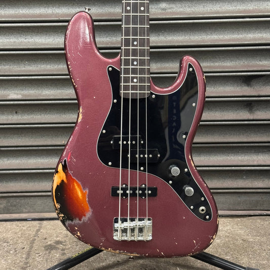 House 95 Marilyn Custom Worn Burgundy Over 3 Tone - House 95 Guitars
