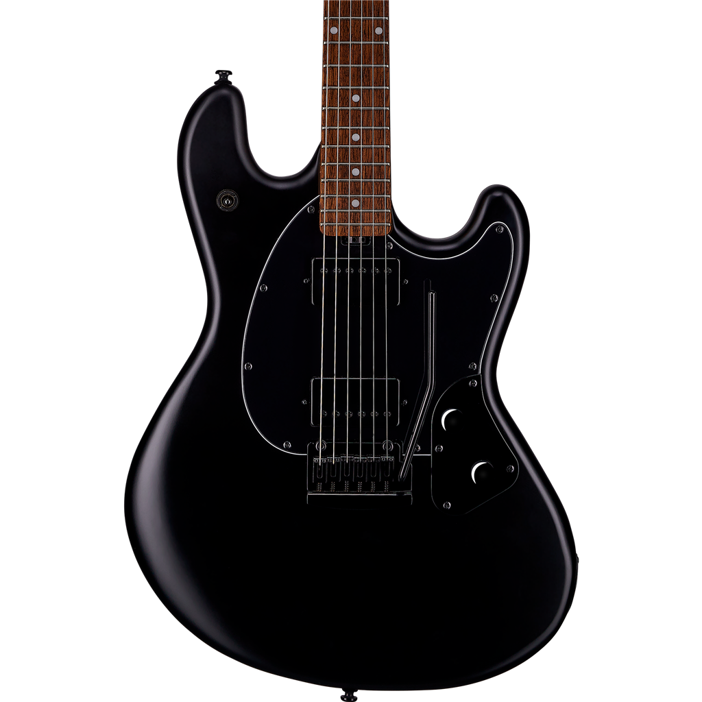 Sterling SUB STINGRAY GUITAR STEALTH BLACK R/WOOD F/B & M/N