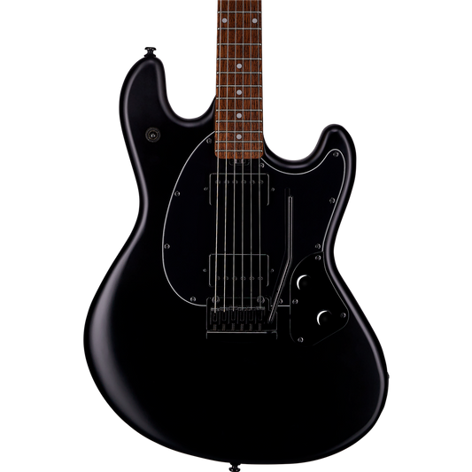 Sterling SUB STINGRAY GUITAR STEALTH BLACK R/WOOD F/B & M/N