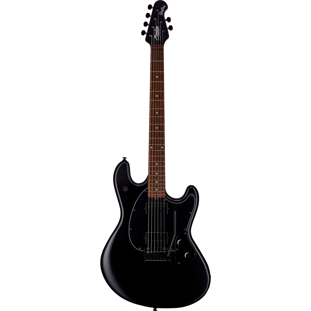 Sterling SUB STINGRAY GUITAR STEALTH BLACK R/WOOD F/B & M/N